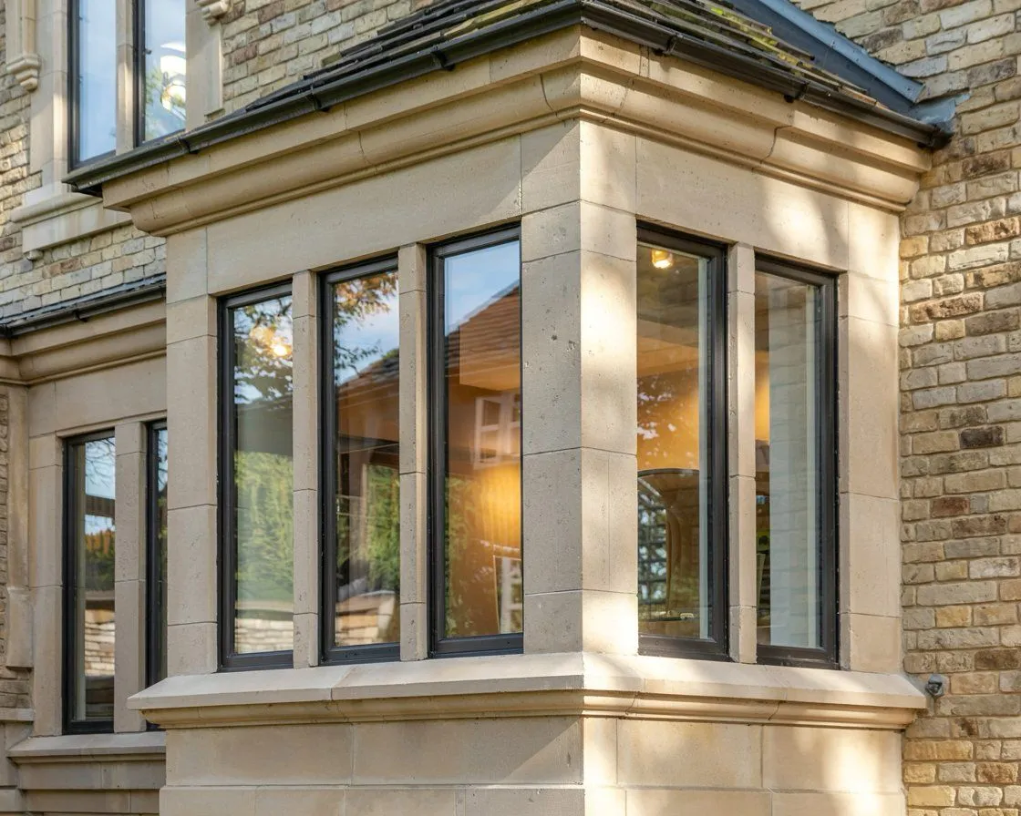 House exterior with new casement windows